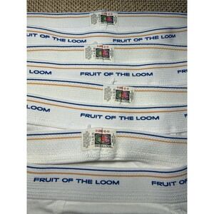 Vtg Fruit of the Loom Briefs Lot XL 42-44" White Underwear Cotton Tighty Whites